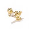 Moda Coreana Transfronteriza Micro-incrustada Colorida Hao Shi Serie Princesa Aleación de Titanio Arete de Uña para Mujer Diseño Nicho Perforación Joyería