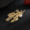 Nuevo clásico Cosecha dijo Spike circón corsage broche de perla lujo ligero moda accesorios para abrigos fabricantes venta al por mayor