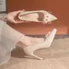 Zapatos de plataforma de tacón alto color champán, impresionantes zapatos de boda, la novia puede usar vestido de novia floral, zapatos de dama de honor estilo francés