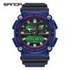 Reloj Sanda, reloj electrónico multifuncional de gran oferta transfronteriza para deportes al aire libre, luminoso, resistente al agua, reloj de pulsera simple y creativo para hombre.
