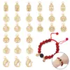 Cor Cobre Dourado K Preservação de Cor Peixe Carpa Cabacinha Fortuna Dupla Felicidade Paz Pingente Galvanizado DIY Acessório para Pulseira Colar Feito à Mão