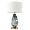 Luminária de Mesa Pós-Moderna Luxo Leve Simples Americana Quarto Mesa de Cabeceira Luminária de Vidro Estudo Sala de Estar Luminária de Mesa Designer