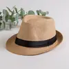Sombrero de paja para mujer, sombrero de verano para el sol, sombrero de copa británico, sombrero de jazz para padres e hijos, sombrero de paja para hombre, sombrero de paja con protección solar, sombrero de playa