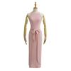Vestido Chaleco Sin Mangas Estilo Americano Retro Distintivo Correa Multiusos Lazo Ajustado Sexy Chica Picante Elástico Largo