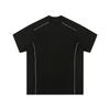 Marca Americana Tendência Casual Cor Lisa Costura em Linha Manga Curta Verão Simples e Versátil Solta Algodão Camiseta Tops Femininos
