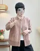 Chegada Nova Outono 2026: Jaqueta de algodão acolchoada patchwork casual de corte solto estilo coreano para mulheres, estilo 582