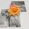 Cabeças de Flores de Rosa Simuladas DIY Flor de Rosa Artesanal Parede de Flores de Rosa Decoração de Casamento Bolo Arranjo de Carro de Casamento Materiais Florais Flores Artificiais