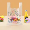 Bolsa de empaque de plástico blanco de alta presión para joyería, tienda de juguetes, bolso de mano, bolsa de empaque para llevar postres horneados