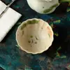 Taza de té de cerámica de loto pintada a mano estilo antiguo para té Kung Fu, taza individual para uso doméstico