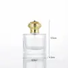 Frasco de Perfume de Vidro Oval Transparente, Frasco de Perfume Simples de Pressão com Borrifador Fino, Frasco Vazio Portátil para Viagem