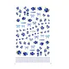 Belleza Total Transfronterizo Nuevo Fruta Arándano Pegatinas para Uñas Lazo Azul Pegatinas Adhesivas para Uñas