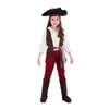 Conjunto de Fantasia de Pirata Infantil para Meninas, Roupa de Performance de Capitã com Chapéu, Fantasia para Festival de Halloween, Feito Sob Medida para Exportação