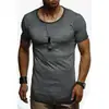 Comercio Electrónico Transfronterizo Camiseta de Manga Corta T2020 Talla Europea Exportación Nuevo Estilo Cuello Redondo Color Sólido Costura Camiseta de Manga Corta T116