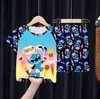 Pijamas de Verano para Niños al por Mayor Trajes de Manga Corta y Shorts para Niños Mayores Dibujos Animados Lindos Ropa de Casa para Bebés Niñas
