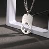 Colgante de collar de acero de titanio europeo y americano estilo hip-hop para hombre colgante de perla colgante retro joyería de aleación collar de acero inoxidable
