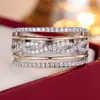 Anillo Ancho Trenzado Hueco Bicolor Dorado y Plateado Rongxing Transfronterizo para Mujer, Elegante Anillo para Cena Formal