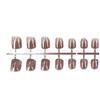 Adesivos Patches de Unhas Curtas, 24 Peças, Cor Nude, Unhas Vestíveis, Patches Longos de Nail Art, Unhas Pré-Fabricadas, Gelo-Transparente, Ultrafino