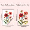 Pegatinas de Pared de Flores de Plantas Rojas y Rosas para Comercio Exterior Transfronterizo, Removibles, Decoración para el Hogar, Dormitorio, Pegatinas Autoadhesivas