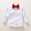 Camisa branca de algodão para meninos Roupas de desempenho de manga comprida Camisa branca feminina do ensino médio Vestido de menino para crianças Uniforme escolar do aluno