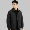 Estilo masculino leve e elegante, jaqueta leve de plumas de pato branco 90%, nova coleção outono/inverno 2026, peça de outer wear simples e casual
