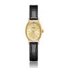 Reloj de pulsera ovalado de bambú y acero para mujer, casual, simple, rojo de internet, dorado en vivo, venta al por mayor, generación