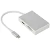 Tipo de venta al por mayor de fábrica tipo-c a HDMI VGA DVI USB cuatro en uno HUB de estación de acoplamiento USB3.1 rectangular