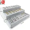 Soporte para anillos de pulsera, joyero, adorno, accesorio, anillo trapezoidal, bandeja expositora para pendientes, almacenamiento de colgantes de terciopelo para joyas