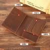Cartera Marant Retro de Piel de Vaca de Gama Alta Cuero Crazy Horse Clip Corto para Billetes Cartera con Múltiples Ranuras para Tarjetas Portapasaporte Venta al por Mayor