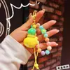 Nuevo Llavero de Calabaza Colorido Galvanizado Cadena para Teléfono Móvil de Pareja de Dibujos Animados Cadena de Cuentas Cuerda para la Muñeca Cadena Antiperdida Colgantes para Bolsos