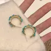 [Brilhante Âmbar] Brincos Circulares com Brilho Diamante Estilo Retro Maillard Design de Nicho Exquisitos e Mais Fáceis de Combinar Brincos Personalizados para Mulheres