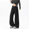 Pantalones cargo de algodón color caqui con pliegues estilo americano, pantalones anchos sueltos de pierna ancha lavados para otoño, pantalones casuales de paracaidista de moda