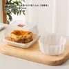 Caja de Empaque para Pastel Vasco de 4 pulgadas Caja de Empaque Transparente para Postre Pastel Fresa Pastelería Papel de Aceite Horneado Nuevo