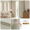 Cortinas Extra Anchas de Chenilla Cachemir Doble Cara Oscurecimiento Total Protección Solar Color Sólido Estilo Francés Moderno Sencillo Suave