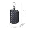 Nueva Bolsa Tejida para Llave de Coche para Hombres, Bolsa Impermeable con Cremallera de Gran Capacidad Multifuncional para Mujeres, Llavero