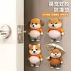 Filhote de Shiba Inu Barriga Humana Esfregando Diversão Adesivo Anti-Colisão Fofo Criativo Descompressão Carro Decoração de Casa Maçaneta Amortecedor de Choque