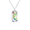Collar de Pareja de Auspiciosidad Dragón y Fénix Cadena de Clavícula Hueca Simple y de Alta Gama Colgante de Resina de Moda