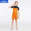 Sabolay Novo Macacão Infantil 2mm para Meninas Peça Única Roupa de Banho Quente Proteção Solar Macacão para Surfe Snorkel