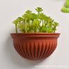 ¡Guau! Maceteros de Plástico de Resina Gruesos para Montar en Pared Personalizados de Fabricante al por Mayor Que Pueden Contener Agua, Maceteros de Plástico Semicirculares