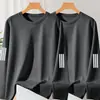 Nueva colección Primavera/Otoño 2026: camiseta base elástica para hombre, camiseta de manga larga con cuello redondo, ropa de moda para primavera/otoño