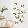 Borboleta Artificial de Papel Estéreo 3D Corretivo para Buraco de Unha Adesivo Corretivo Janela do Quarto Decoração de Casamento Textura Metálica