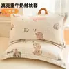 Funda de Almohada de Terciopelo de Leche Engrosada 48X74cm Paquete Doble Invierno para Niños y Adultos Funda Interior para Almohada Individual del Hogar