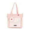 Bolsa transversal xadrez fofa, bolsa de ombro para meninas, bolsa tote para aula de interesse de estudante do ensino fundamental, design de desenho animado, durável, bolsa para reforço escolar infantil