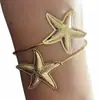 Estilo Resort Oceánico Pulsera de Estrella de Mar Abierta para Brazalete de Brazo para Mujer Anillo de Brazo Circular Geométrico Nuevo de Venta Caliente Transfronteriza Europea Americana