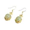 Pendientes de Jade Hetian Natural Guan Yu Agua Clara Pendientes de Gancho de Jade Tendencia Nacional Fábrica de Joyería Venta al por Mayor Dropshipping S4052903