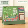Calendario de Escritorio Personalizado 2027 Estilo Chino Simple Creativo Multifuncional Calendario de Notas para Registrar Estampado en Caliente Hecho a Medida