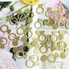Decoración Fiesta de Bodas Cumpleaños Lanzar Confeti Corazón Disco Estrella de Cinco Puntas Corona Confeti de Lentejuelas Redondas