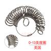 Kit de Medición de Tallas de Anillo Estándar de EE. UU. 0-13 Calibrador de Anillos Martillo de Plástico Juego de Números de Medición de Tallas Estándar de 4 Piezas