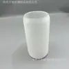 Frasco de Mason de Vidrio de Borosilicato Esmerilado Tapa de Tirador de Vidrio Esmerilado Vaso para Refrescos Tapa de Bambú Popote Taza para Café Cerveza