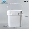 Fabricante Barril Cuadrado Desprendible 10L Galón Barril Cuadrado de Plástico Barril Cuadrado Blanco Engrosado Fertilizante Soluble en Agua Polvo para Alimento