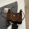 Bolsa de Ombro Texturizada com Corrente para Mulheres 2026 Novo Modelo Bolsa Transversal de Grande Capacidade Bolsa Hobo Versátil Bolsa de Ombro para o Dia a Dia Tendência